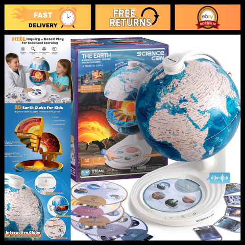Interactive talking globe - interactive, 8"