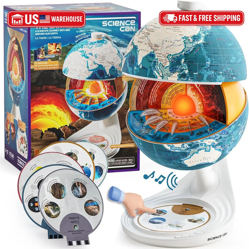 Science can globe for - can, 8"