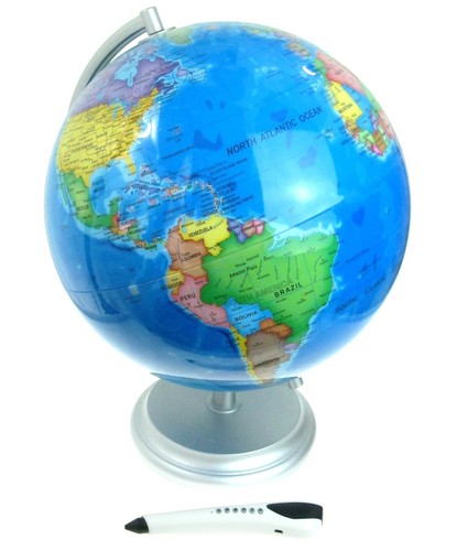 Interactive talking globe with - interactive,